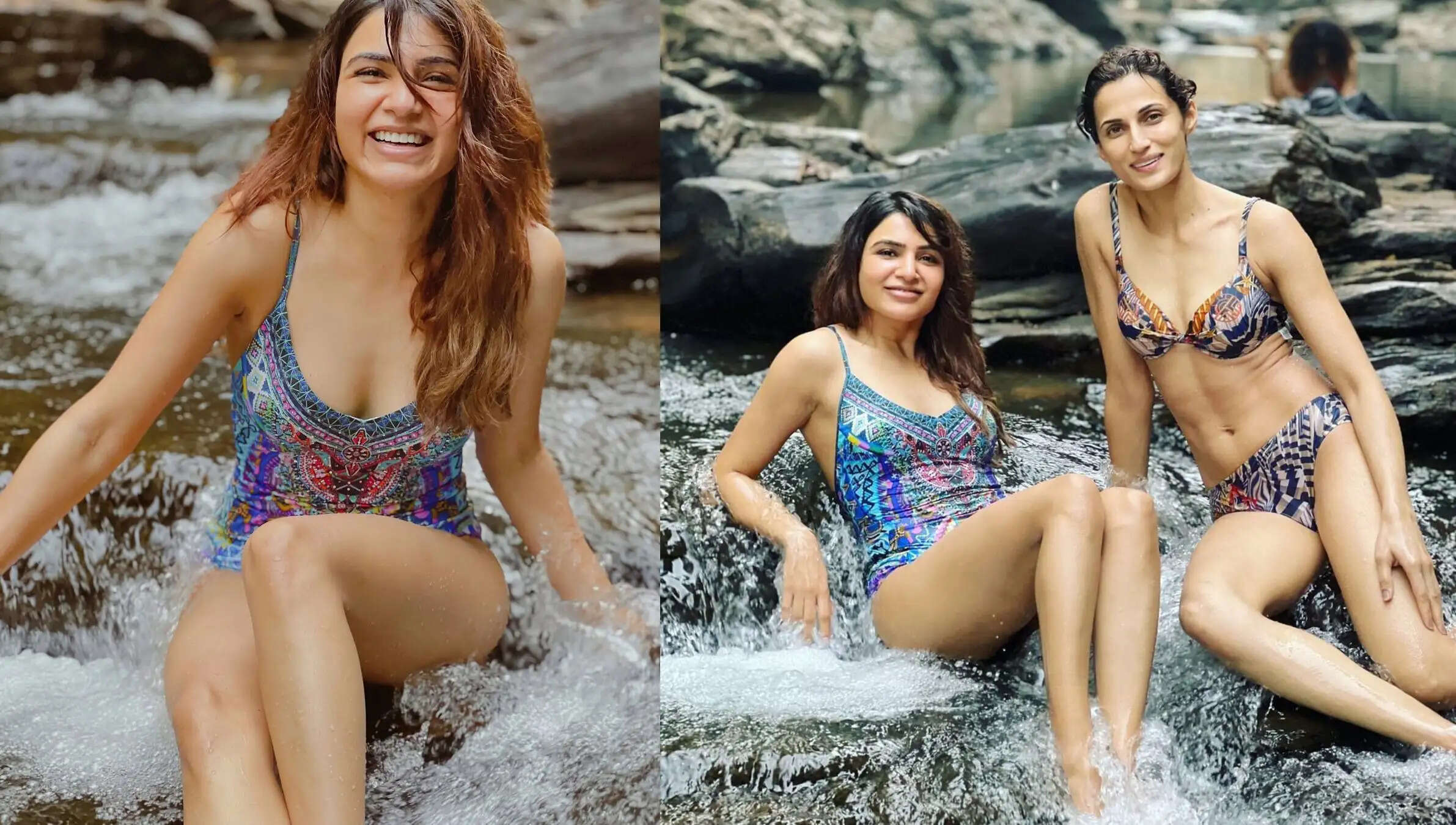 சொட்ட சொட்ட நனையுது தாஜ்மஹால்…! நீச்சல் உடையில் சமந்தா! புது வருஷ கொண்டாட்டம்!!