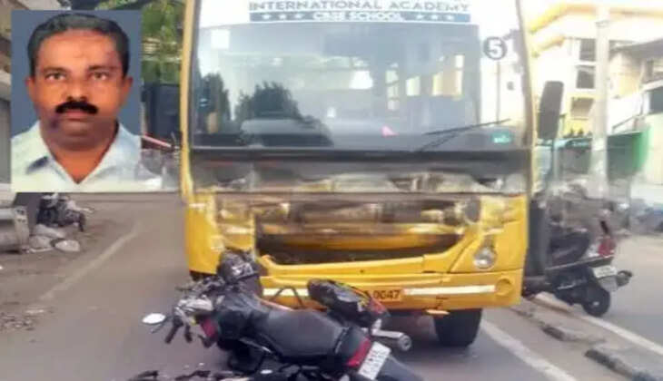 அதிர்ச்சி... பள்ளி வாகனம் மோதி ஆசிரியர் மரணம்!