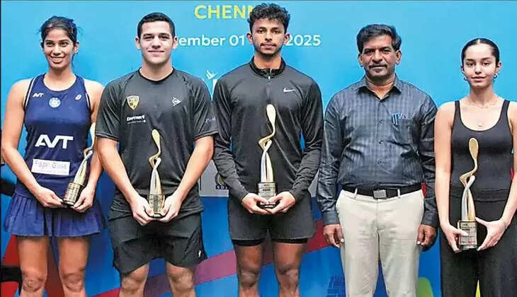 சர்வதேச ஸ்குவாஷ் தமிழக வீரர் வேலவன் செந்தில்குமார்  ஜோஸ்னா