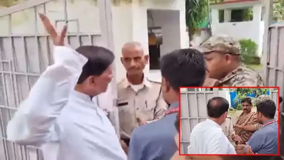 கலெக்டரை அடிக்க பாய்ந்த பாஜக எம்.எல்.ஏ