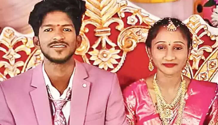 இளம்பெண் ஜோடி புதுமணத்தம்பதி