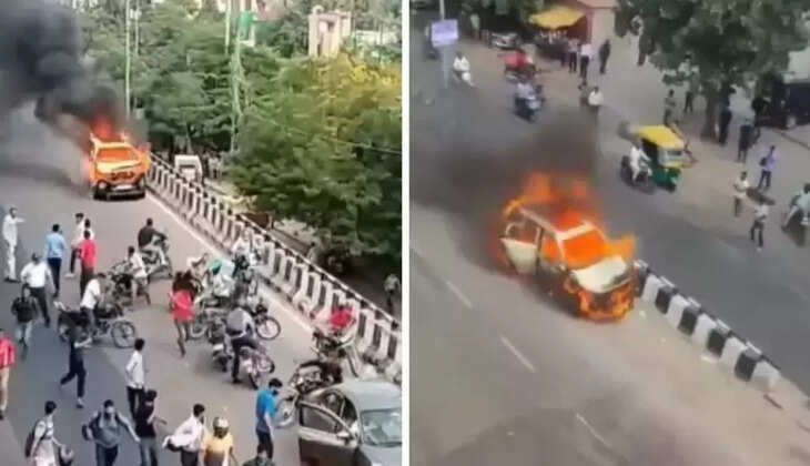 தீப்பிடித்த கார்