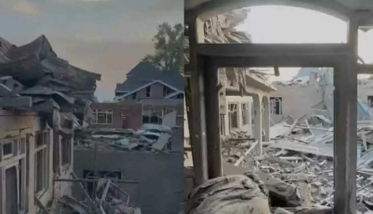 5  தீவிரவாதிகளின் வீடுகள் இடித்து தரைமட்டம்