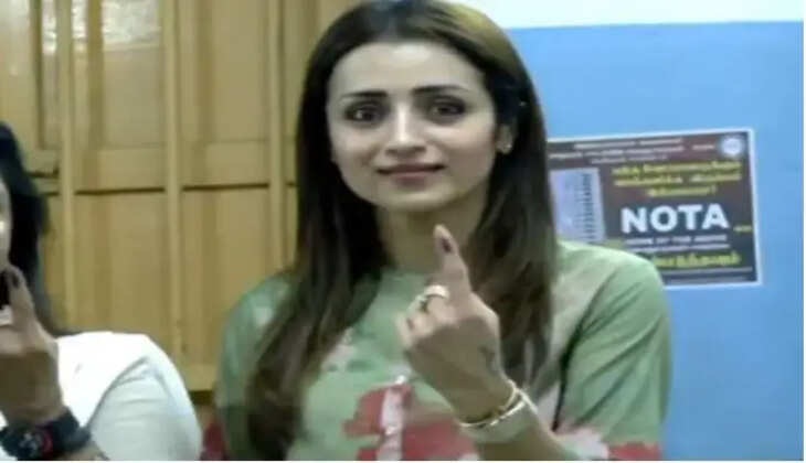 த்ரிஷா வாக்குப்பதிவு