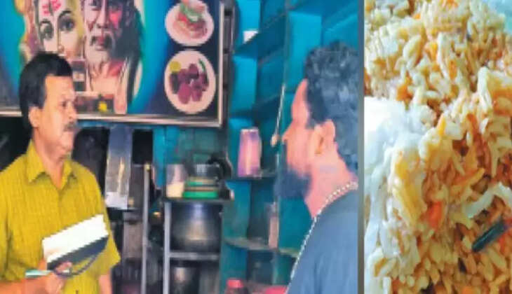 பிரிஞ்சி சாதத்தில் பூரான் 