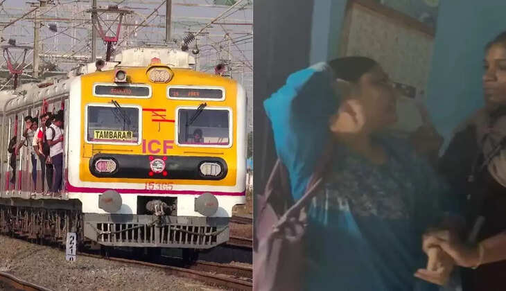 பெண் பயணியின் செல்போனை பிடுங்கிய டிக்கெட் பரிசோதகர்