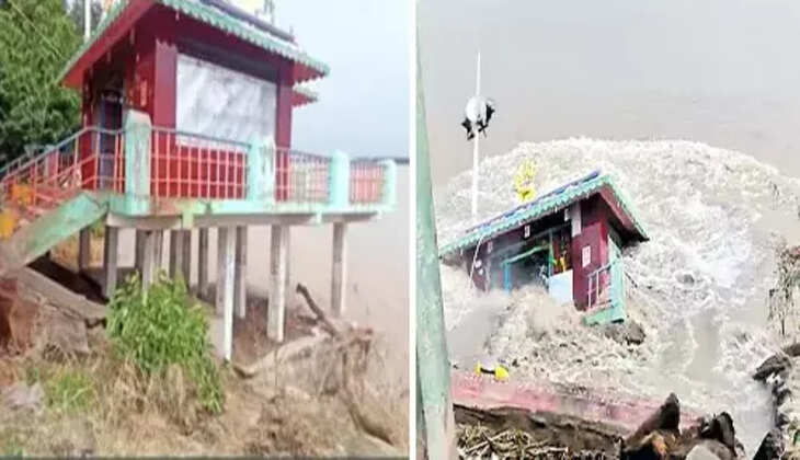 வனதுர்க்கை கோயில் வெள்ளப்பெருக்கில்