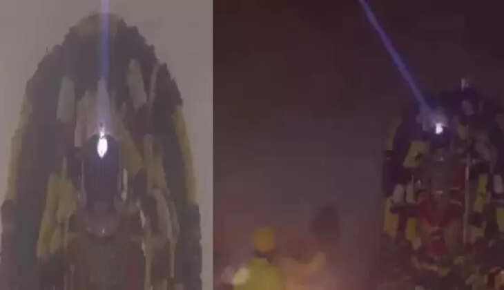 ராமர் சிலை நெற்றியில் &nbsp;சூரியஒளி