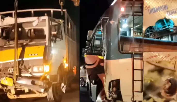 வேன் லாரி விபத்து