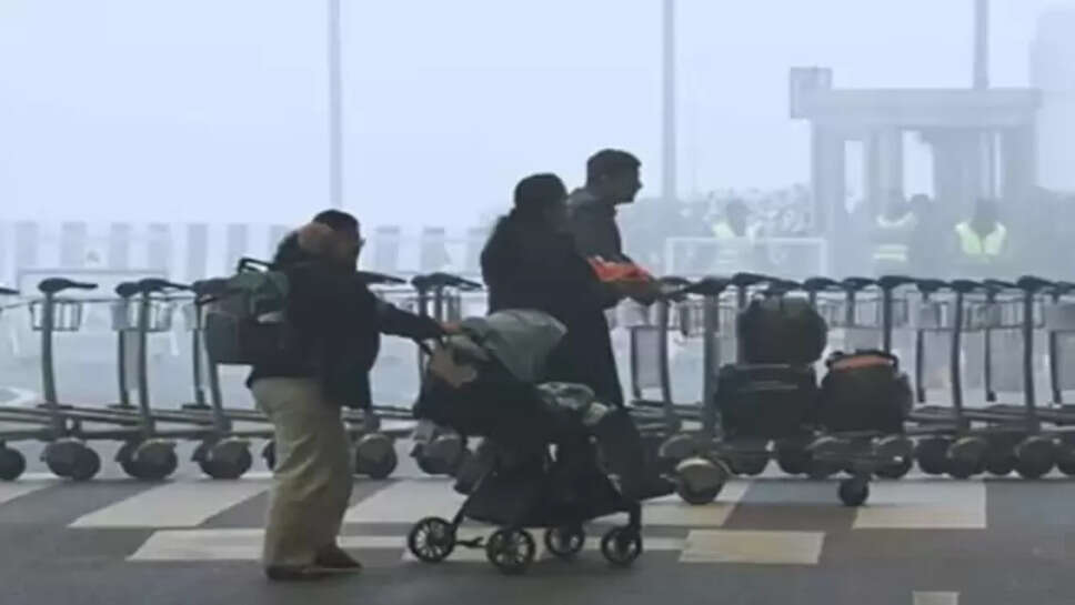 டெல்லி விமான குளிர் பனி