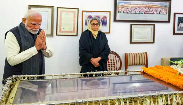 மன்மோகன் சிங் உடலுக்கு பிரதமர் நரேந்திர மோடி நேரில்  அஞ்சலி!