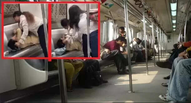 மெட்ரோ ரயிலில் பெண்கள் சண்டை