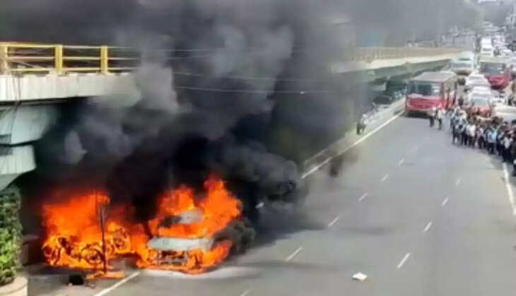 வாகனம் விபத்து தீ