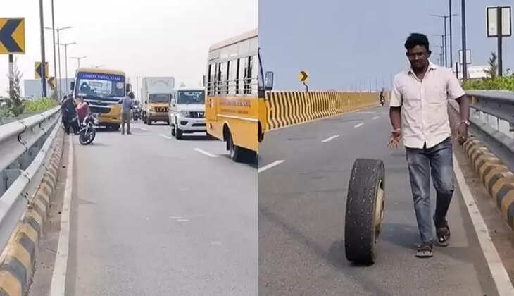 வேன் சக்கரம் கழன்று ஜிடி நாயுடு