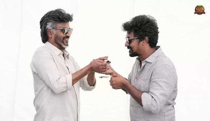 நெல்சனுக்கு கேக் ஊட்டிய ரஜினி