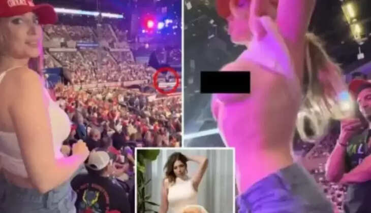 டிரம்ப் பேரணி பெண்