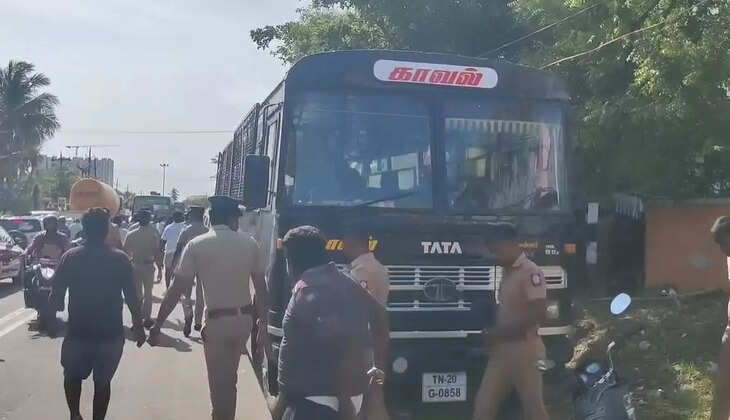 கடத்தல் விவகாரத்தில் ஜெகன் மூர்த்தியை கைது செய்ய எதிர்ப்பு... புரட்சி பாரதம் மறியல்! 