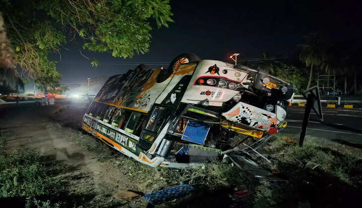 பேருந்து கவிழ்ந்து கோர விபத்து