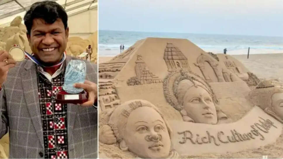 சுதர்ஷன் பட்நாயக் மணற்சிற்பம்