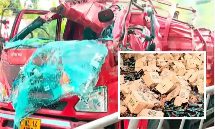 மதுபாட்டில் லாரி