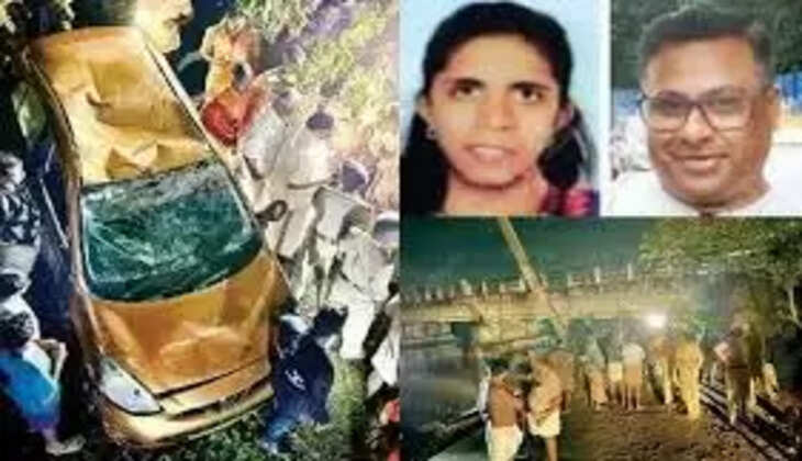 ஆற்றில் சொகுசு கார்