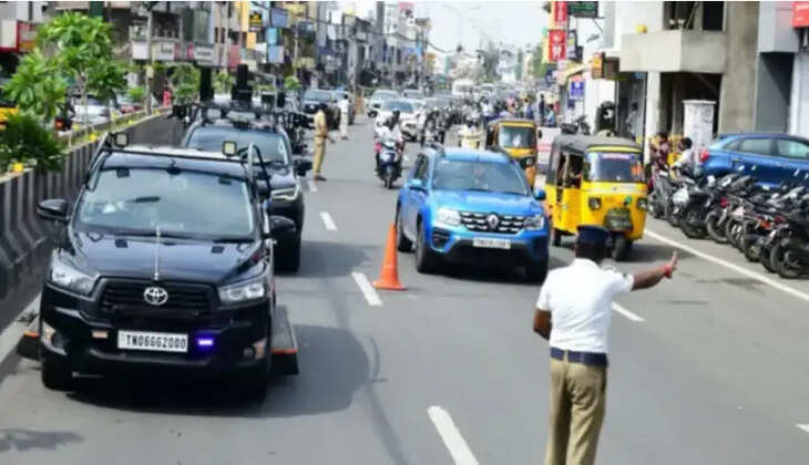 முதல்வர் கான்வாய் போக்குவரத்து விஜய் கார்