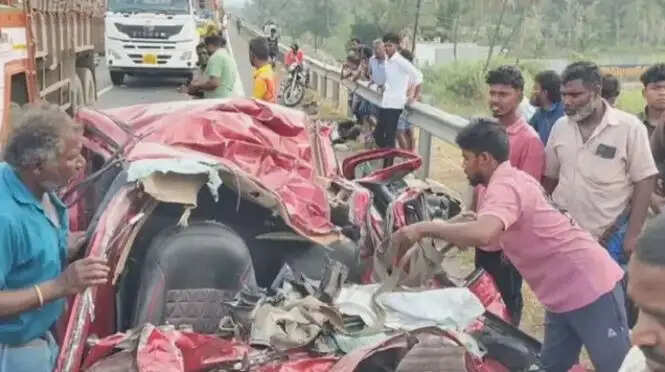 கார் கண்டெய்னர் விபத்து