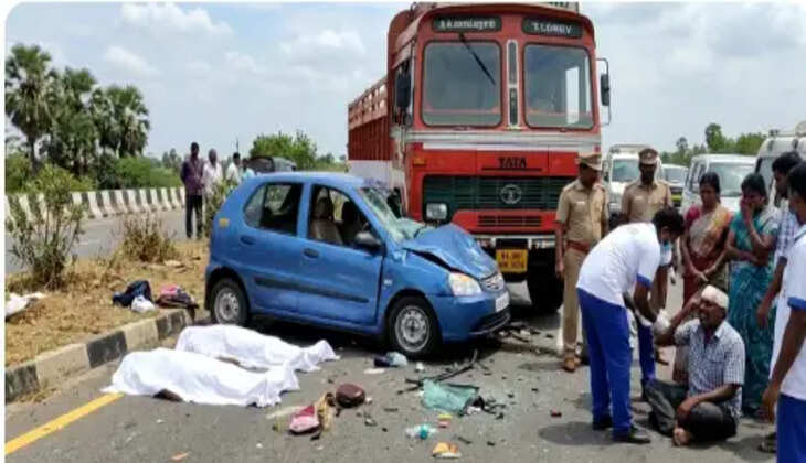 லாரி கார் மோதல்