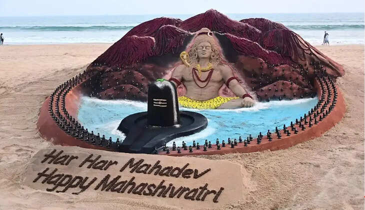 மகா சிவராத்திரி மணல் சிற்பம் மணற்சிற்பம் பட்நாயக்