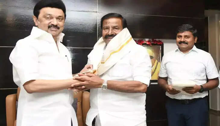 முதல்வர் ஸ்டாலினிடம் வாழ்த்து பெற்றார் அமைச்சர் கே.என்.நேரு