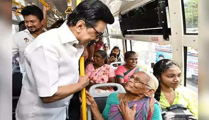 முதல்வர் ஸ்டாலின் விடியல் பேருந்து பயணம்