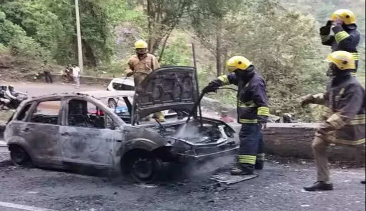 தீப்பிடித்த கார்