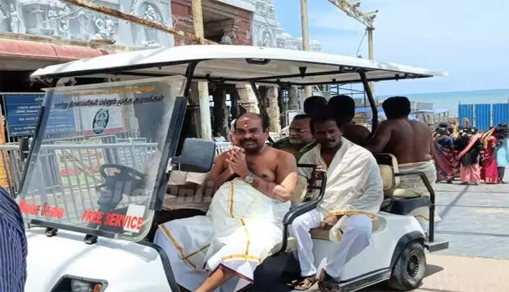 திருச்செந்தூர் கோவிலில் எம்.பி., ஜெகத்ரட்சகன் சுவாமி தரிசனம்