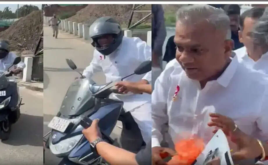 கூவம் தூர்வாரும் பணி தொடக்கம்...கடுமையான போக்குவரத்து நெரிசலால் பைக்கில் வந்திறங்கிய அமைச்சர் ஆனந்த்!