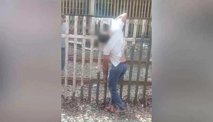 ஓடும் ரயிலில்  ப்ளாட்பார்ம் இல்லாத பக்கத்தில் இறங்கியதால்  இரும்பு கம்பியில் குத்தி  இளைஞர் துடிதுடித்து பலி!  