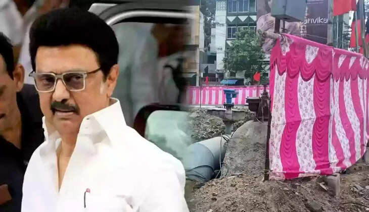 &nbsp;முதல்வர் ரோடு ஷோ பாதையில் &nbsp;தூர்வாரப்படாத கால்வாய் துணியால் மறைப்பு... பொதுமக்கள் ஆதங்கம்! &nbsp;