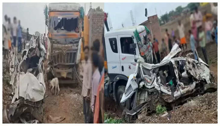 விபத்து வேன் லாரி