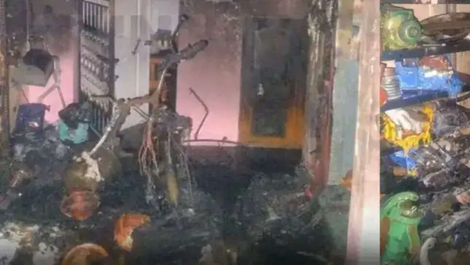 எலக்ட்ரிக் பைக் தீப்பிடித்து 9 மாத குழந்தை உட்பட 3 பேர் படுகாயம்!