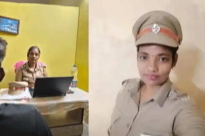 காதலனை கரம்பிடிக்க எஸ்.ஐ. வேடம் போட்ட இளம்பெண்... காதல் ஜோடி கைது!