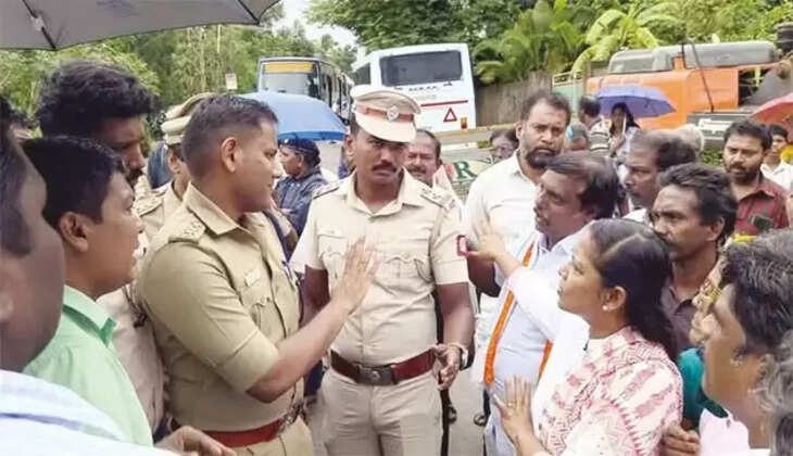 நான்கு வழிச்சாலை பணியை தடுத்து நிறுத்தி போராட்டம்... காங்கிரஸ் எம்எல்ஏ தாரகை  கைது!