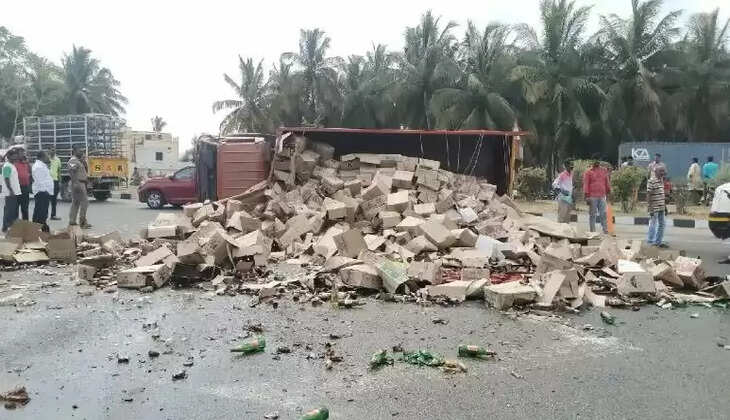 டாஸ்மாக் லாரி விபத்து