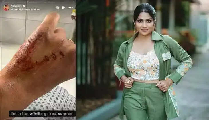 நடிகை சுவாசிகாவுக்கு படப்பிடிப்பில் காயம்