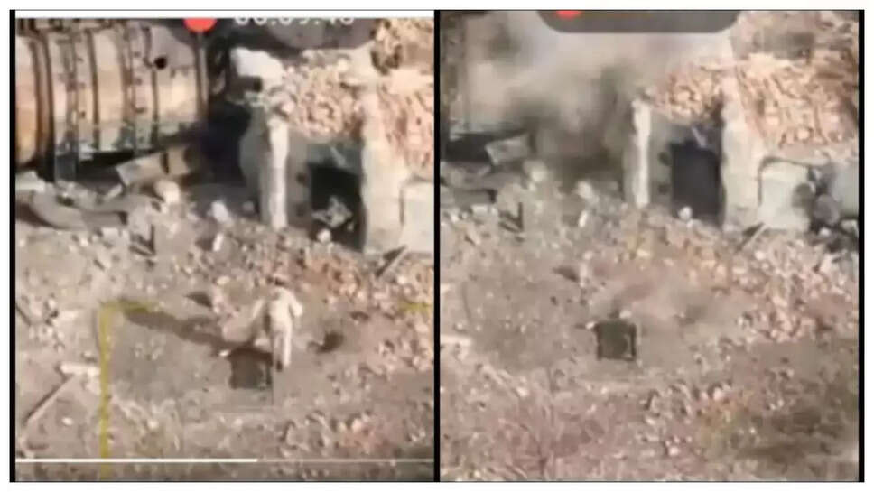 எதிரி நாட்டு டிரோனை பதுங்கு குழிக்குள் எடுத்துச் சென்ற ரஷ்ய சிப்பாய்