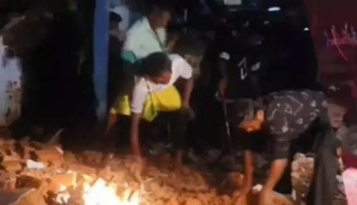 சுவர் கனமழை இடிந்து விழுந்து 