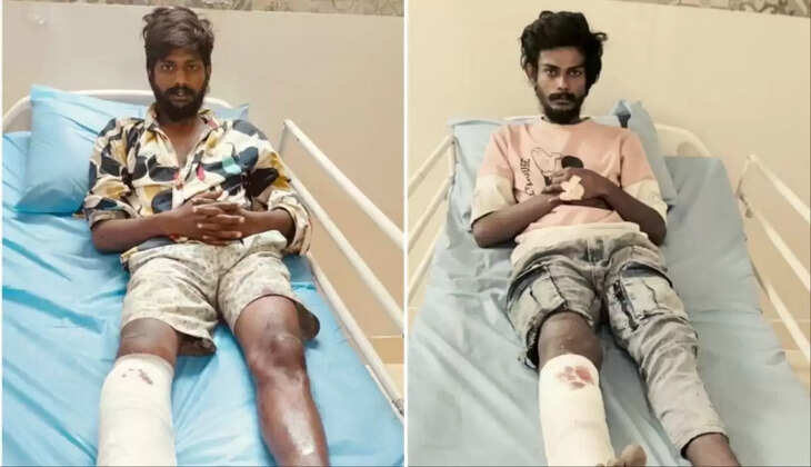 வழிப்பறி வழக்கில் கைதான இரண்டு ரவுடிகளுக்கும் கால் முறிவு!