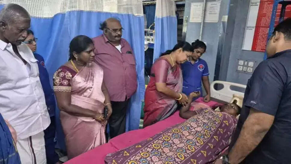 இளம்பெண் படுகாயம்.... அமைச்சர் கீதா ஜீவன் நேரில் ஆறுதல்