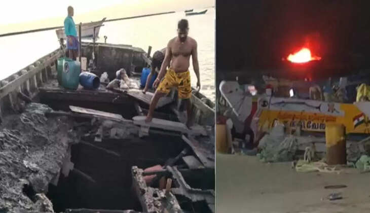 படகில் தீ