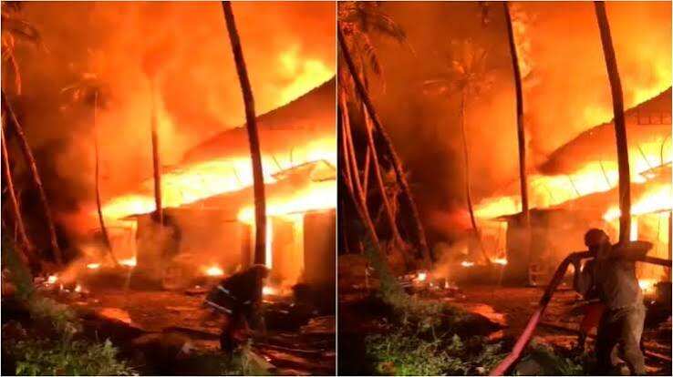 தேங்காய் எண்ணெய் ஆலையில் பயங்கர தீ விபத்து ... பல கோடி பொருட்கள் எரிந்து சாம்பல்!