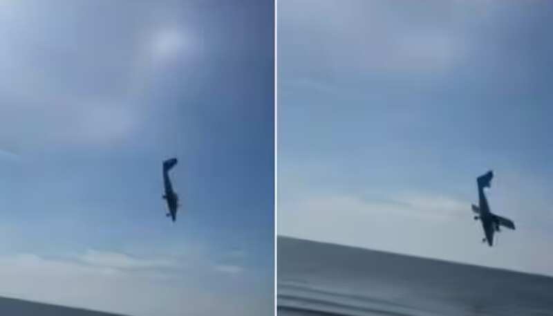 நெஞ்சை உறைய வைக்கும் வீடியோ... விமானம் கடலில் விழுந்து 6 பேர் பலி!