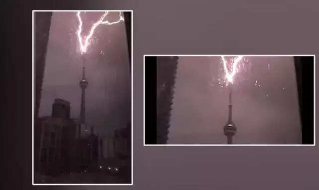 மின்னல் தாக்கிய உயரமான கோபுரம்! 8 லட்சம் வீடுகளில் மின்சாரம் பாதிப்பு!